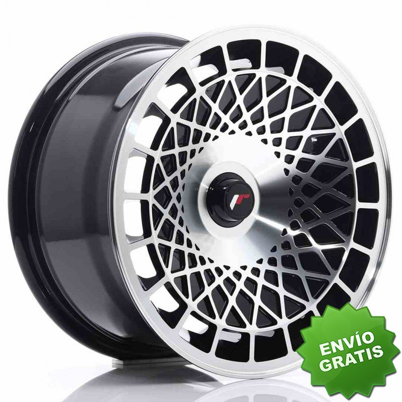 Llanta exclusiva Jr Wheels Jr14 15x8 Et20-25 Blank Gloss Black Machin Ed Face