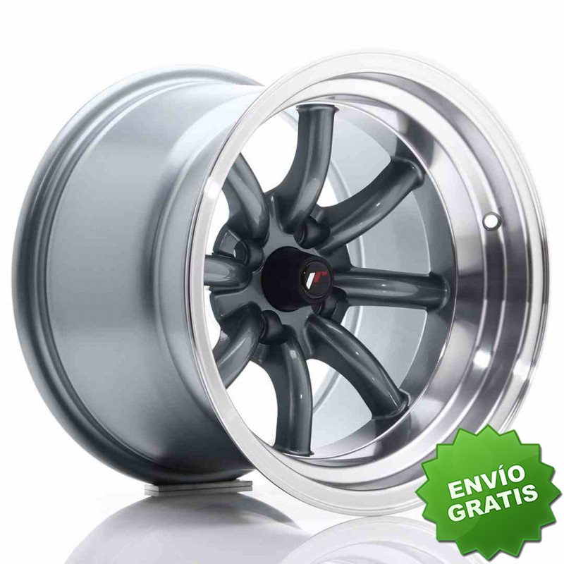 Llanta exclusiva Jr Wheels Jr19 15x10.5 Et-32 4x100 Gun Metal