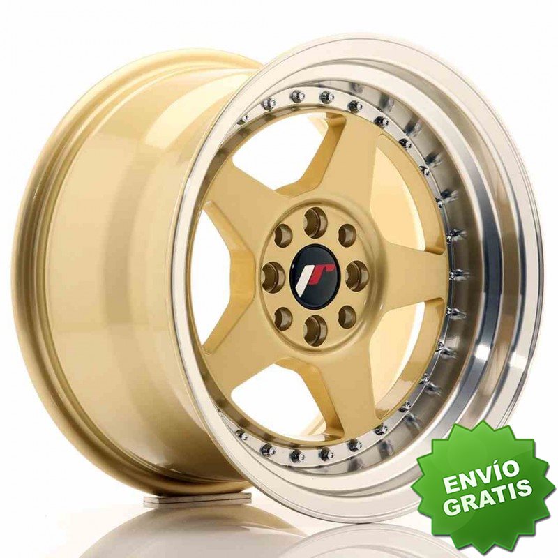 Llanta exclusiva Jr Wheels Jr6 16x9 Et20 4x100 108 Gold W Machined Li P