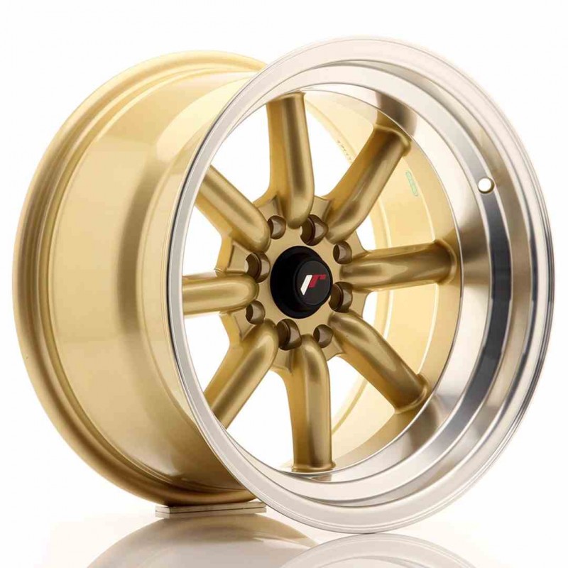 Llanta exclusiva Jr Wheels Jr19 16x9 Et-15 4x100 114 Gold