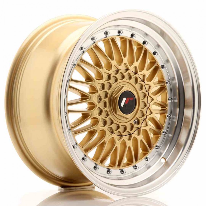 Llanta exclusiva Jr Wheels Jr9 17x8.5 Et20 4x100 108 Gold W Machined  Lip