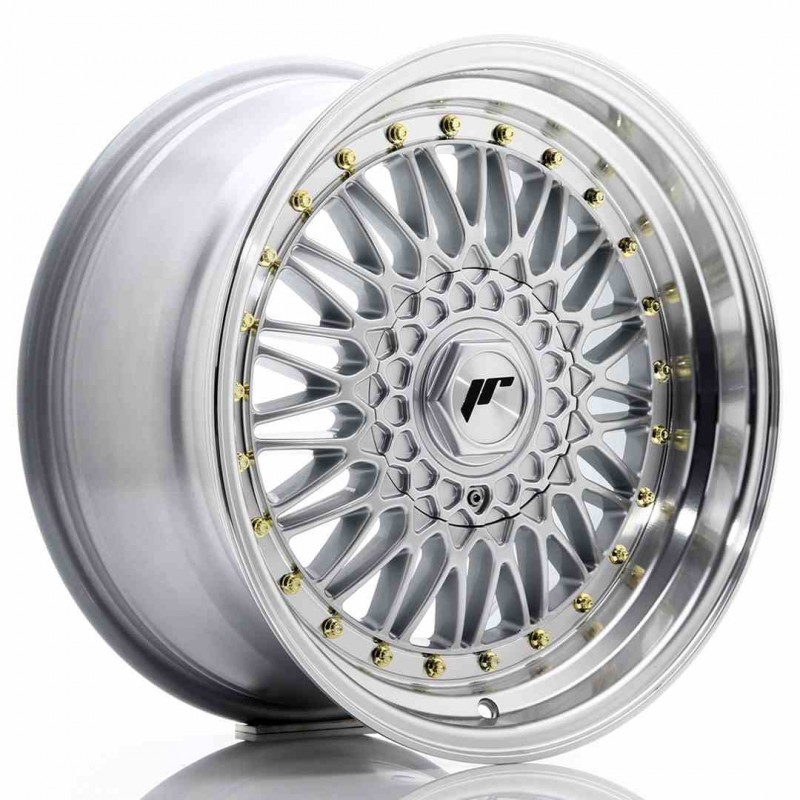 Llanta exclusiva Jr Wheels Jr9 17x8.5 Et20 4x100 114 Silver W Machined% 20lip