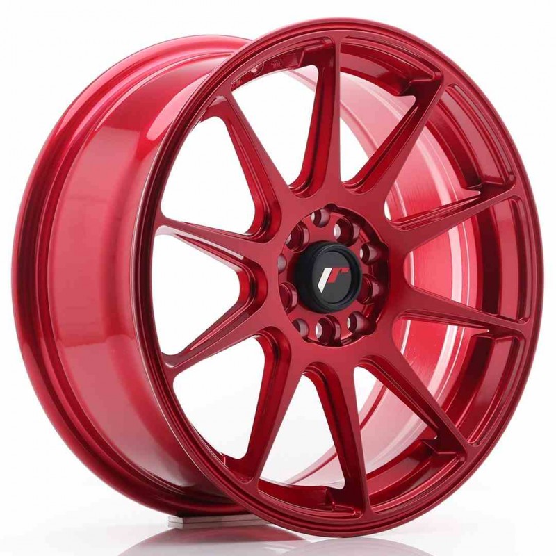 Llanta exclusiva Jr Wheels Jr11 17x7.25 Et35 5x100 114.3 Platinum Red