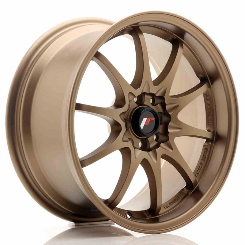 Llanta exclusiva Jr Wheels Jr5 17x8.5 Et35 5x100 114.3 Dark Anodized  Bronze