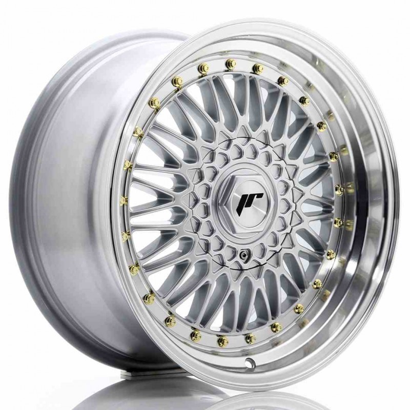 Llanta exclusiva Jr Wheels Jr9 17x8.5 Et35 4x100 108 Silver W Machined% 20lip