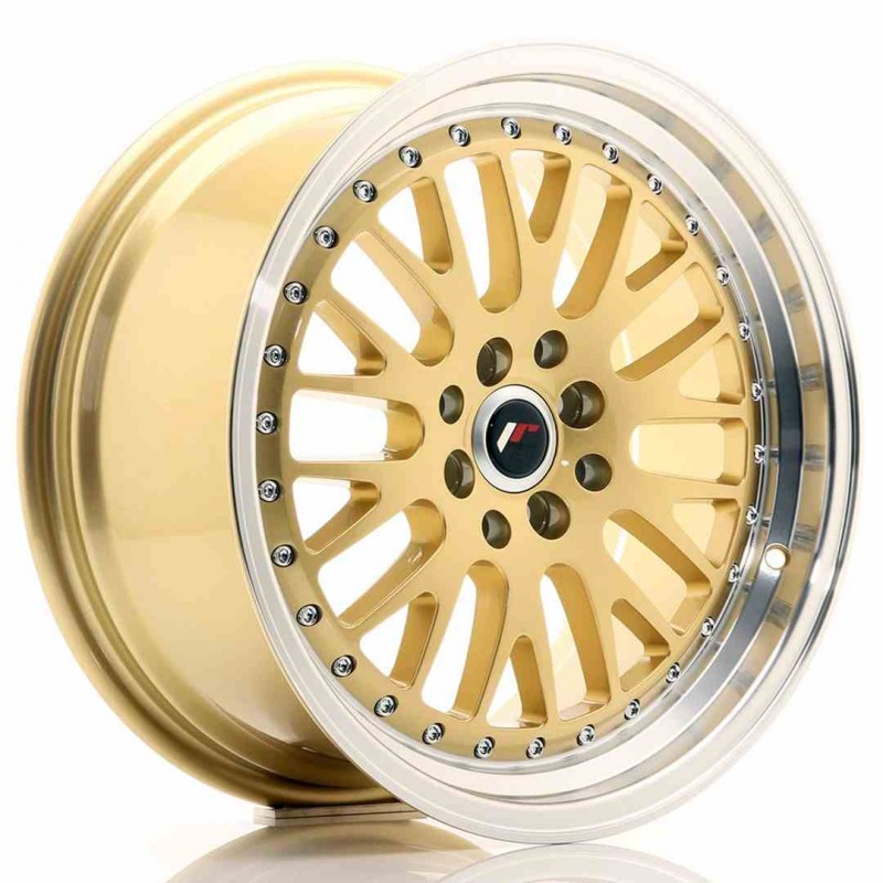 Llanta exclusiva Jr Wheels Jr10 17x8 Et35 4x100 114 Gold W Machined L Ip