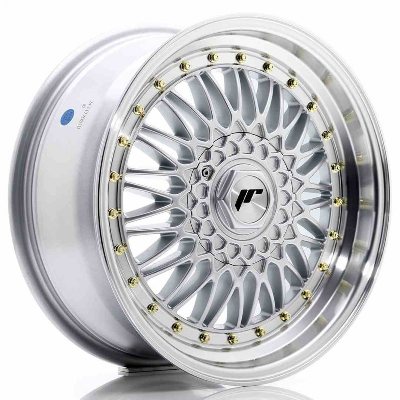 Llanta exclusiva Jr Wheels Jr9 17x7.5 Et35 5x112 120 Silver W Machined% 20lip
