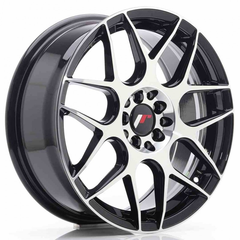 Llanta exclusiva Jr Wheels Jr18 17x7 Et40 5x100 114 Gloss Black Machi Ned