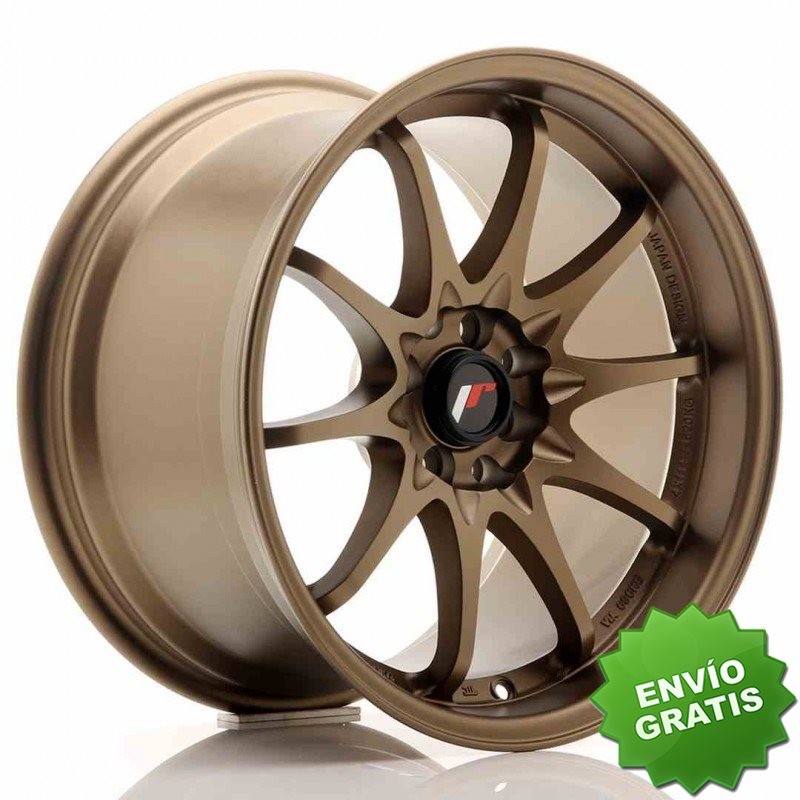 Llanta exclusiva Jr Wheels Jr5 17x9.5 Et25 5x100 114.3 Dark Anodized  Bronze