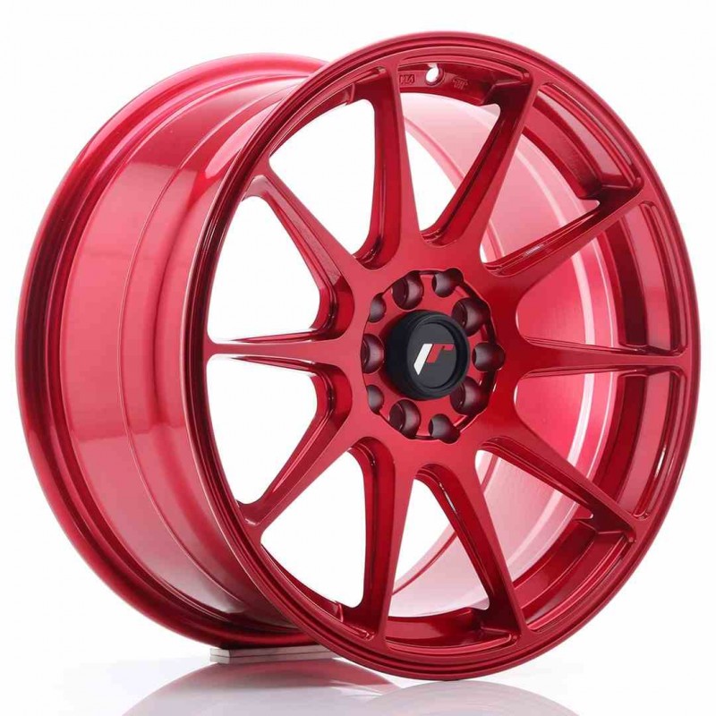 Llanta exclusiva Jr Wheels Jr11 17x8.25 Et35 5x100 114.3 Platinum Red
