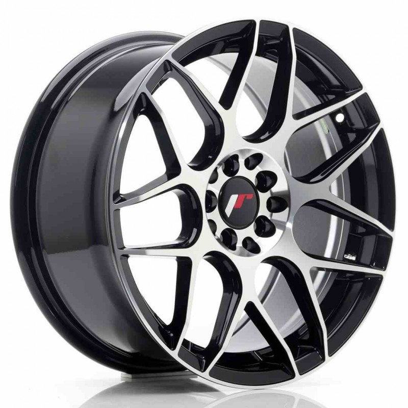 Llanta exclusiva Jr Wheels Jr18 17x8 Et35 5x100 114 Gloss Black Machi Ned