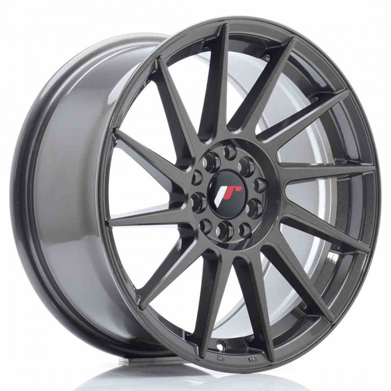 Llanta exclusiva Jr Wheels Jr22 17x8 Et35 5x100 114 Hyper Gray