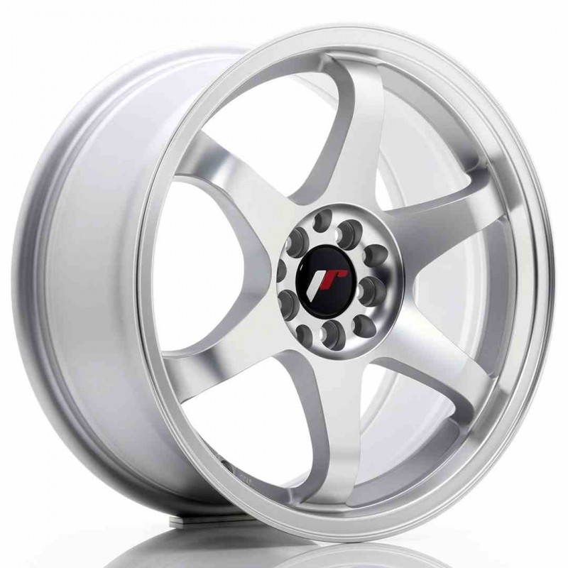 Llanta exclusiva Jr Wheels Jr3 17x8 Et35 5x100 114 Matt Silver Machin Ed Face