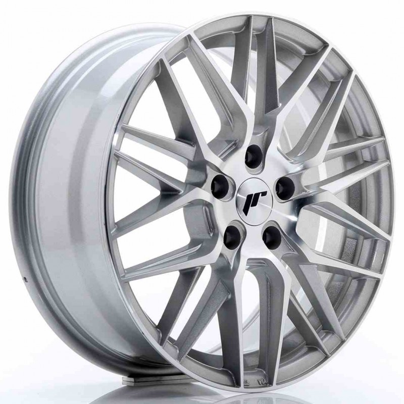Llanta exclusiva Jr Wheels Jr28 17x7 Et40 5x112 Silver Machined Face