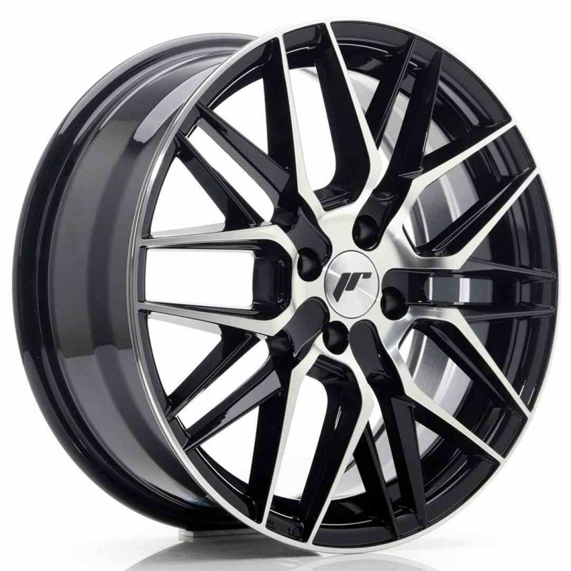 Llanta exclusiva Jr Wheels Jr28 17x7 Et40 4x100 Gloss Black Machined% 20face