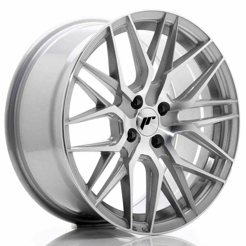 Llanta exclusiva Jr Wheels Jr28 17x8 Et40 4x100 Silver Machined Face