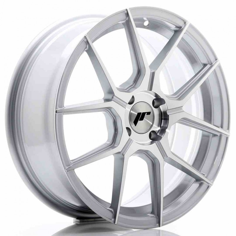Llanta exclusiva Jr Wheels Jr30 17x7 Et40 4x100 Silver Machined Face