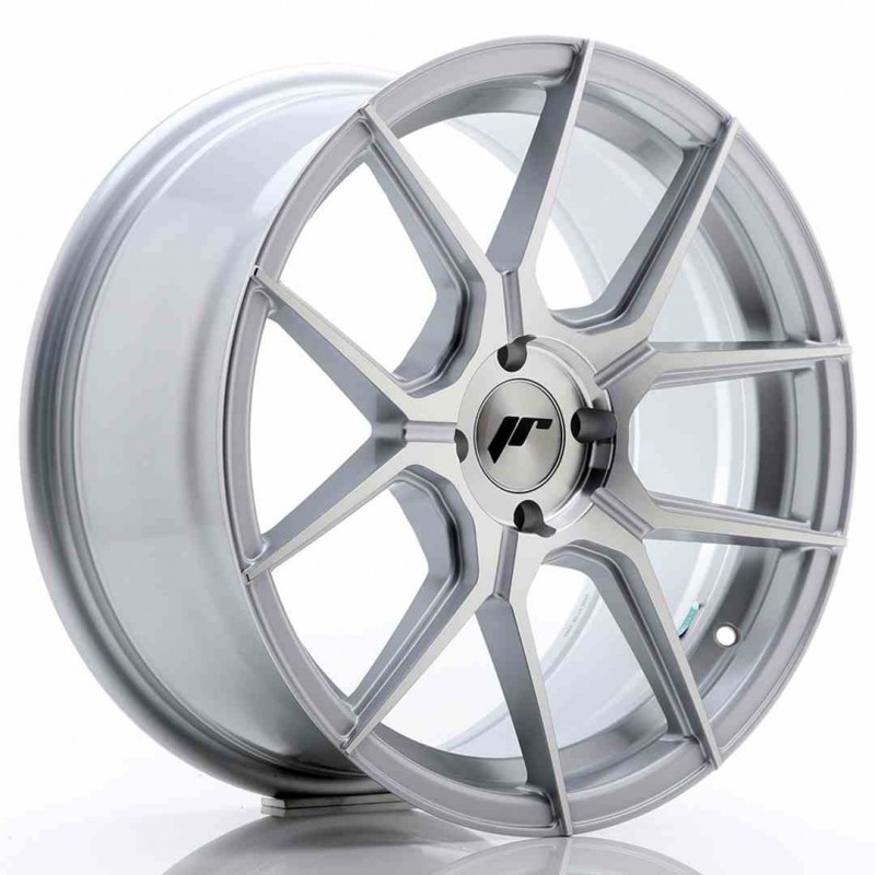 Llanta exclusiva Jr Wheels Jr30 17x8 Et40 4x100 Silver Machined Face