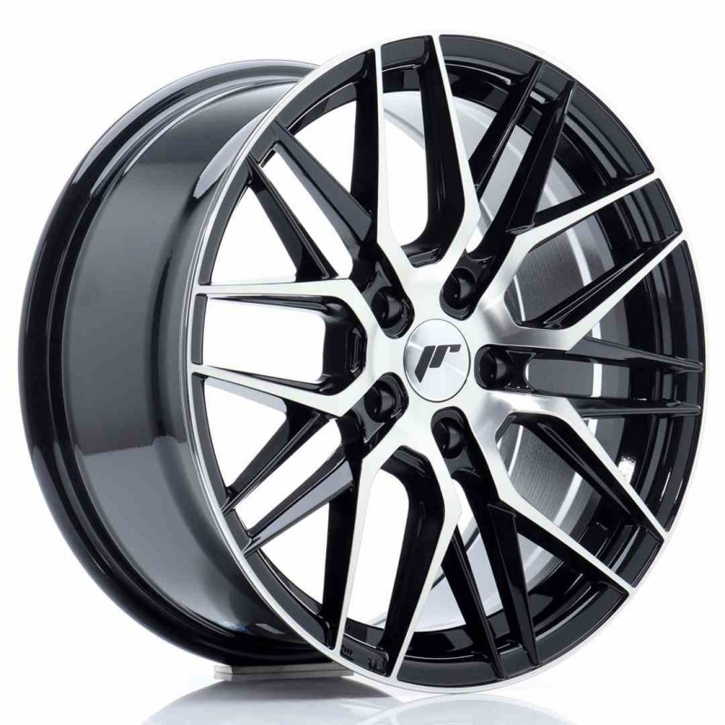 Llanta exclusiva Jr Wheels Jr28 17x8 Et40 5x114.3 Gloss Black Machine D Face