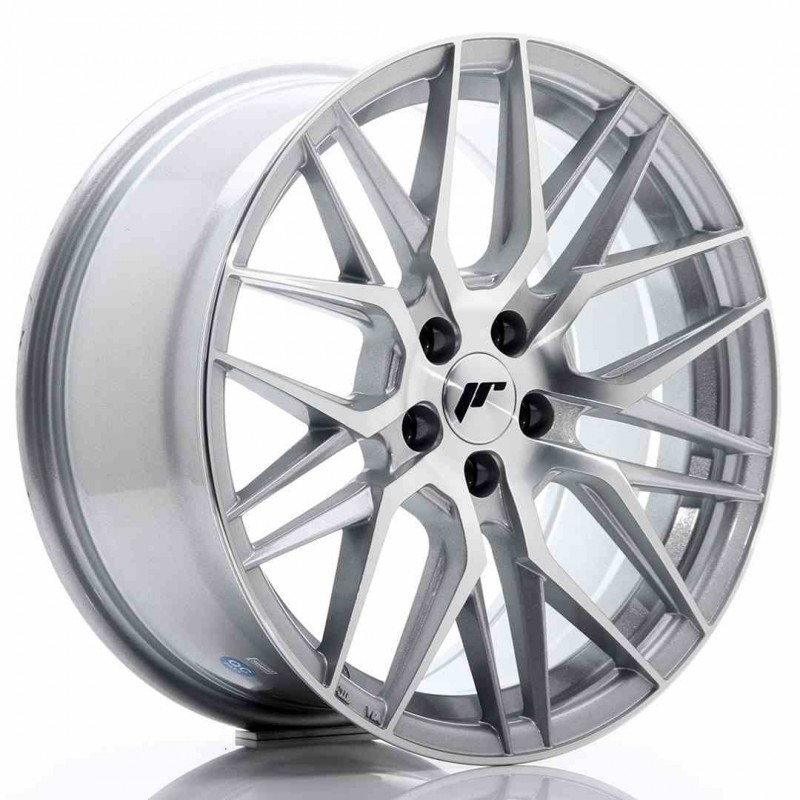 Llanta exclusiva Jr Wheels Jr28 17x8 Et40 5x114.3 Silver Machined Fac E