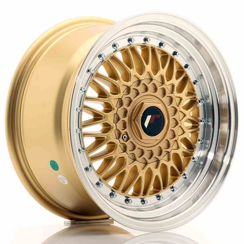 Llanta exclusiva Jr Wheels Jr9 16x8 Et25 Blank Gold W Machined Lip