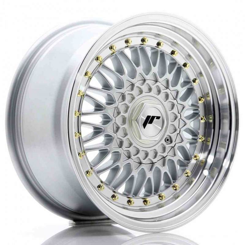 Llanta exclusiva Jr Wheels Jr9 16x8 Et25 Blank Silver W Machined Lip