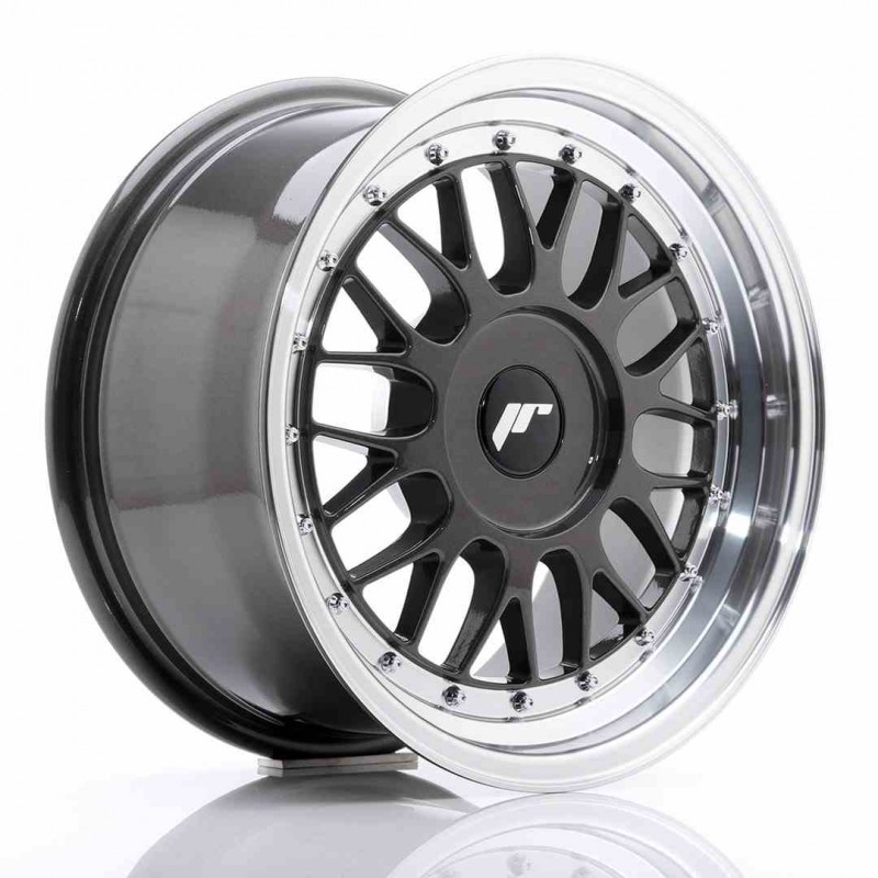 Llanta exclusiva Jr Wheels Jr23 16x8 Et20-45 Blank Hyper Gray W Machi Ned Lip