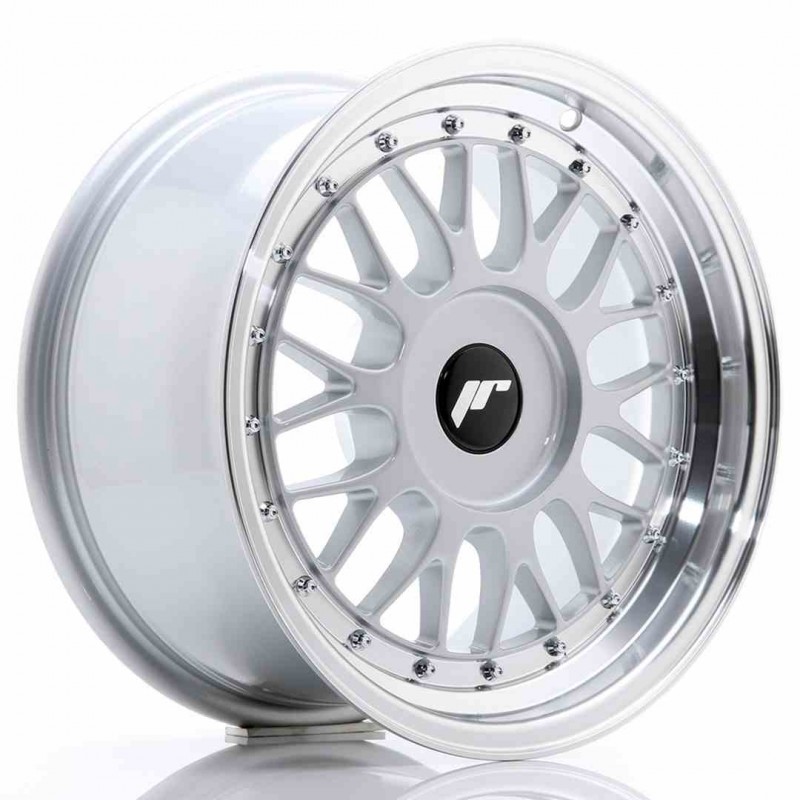 Llanta exclusiva Jr Wheels Jr23 16x8 Et20-45 Blank Hyper Silver W Mac Hined Lip
