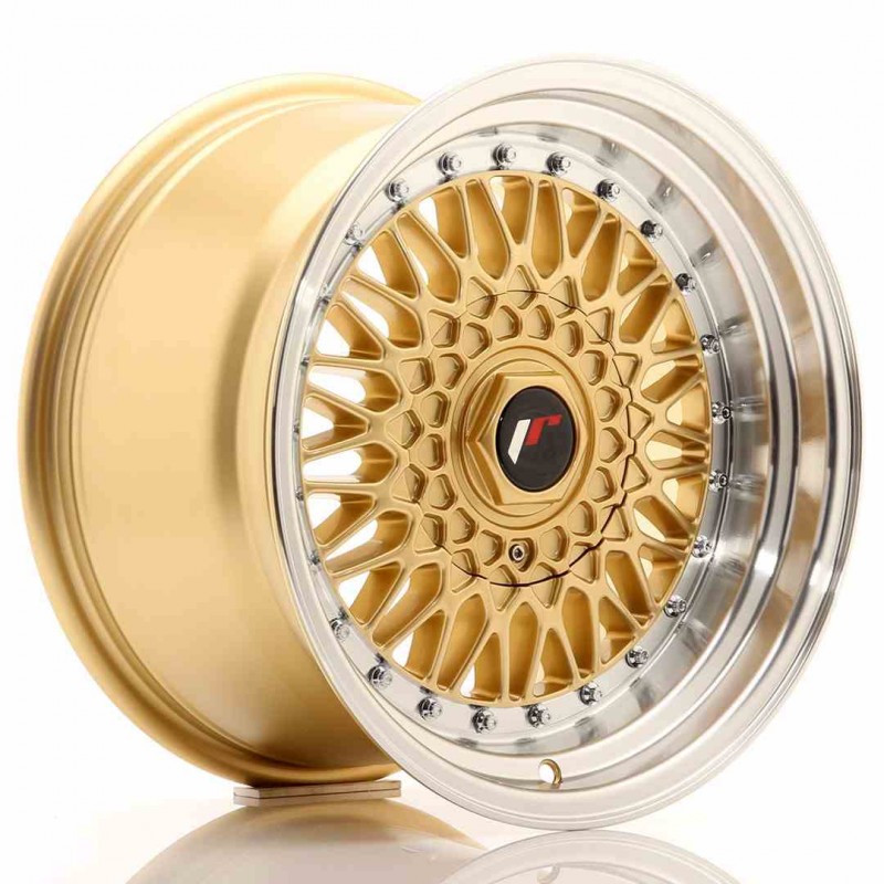 Llanta exclusiva Jr Wheels Jr9 16x9 Et20 Blank Gold W Machined Lip