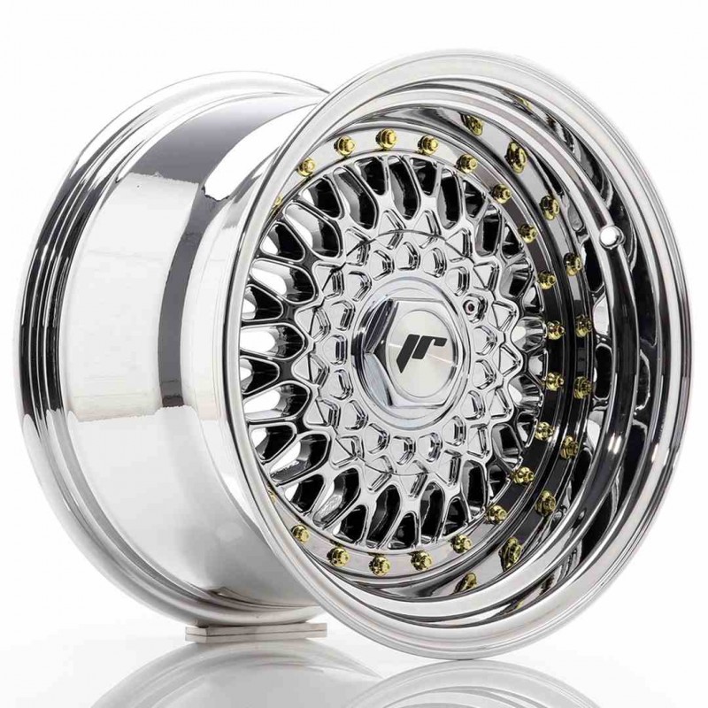Llanta exclusiva Jr Wheels Jr9 15x9 Et10 4x100 108 Chrome