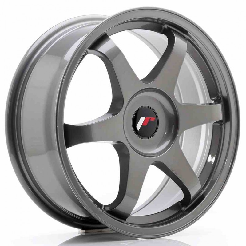 Llanta exclusiva Jr Wheels Jr3 17x7 Et35-42 Blank Gun Metal