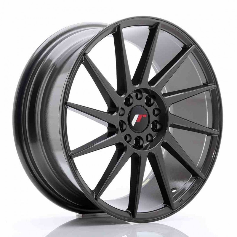 Llanta exclusiva Jr Wheels Jr22 18x7.5 Et35 5x100 120 Hyper Gray