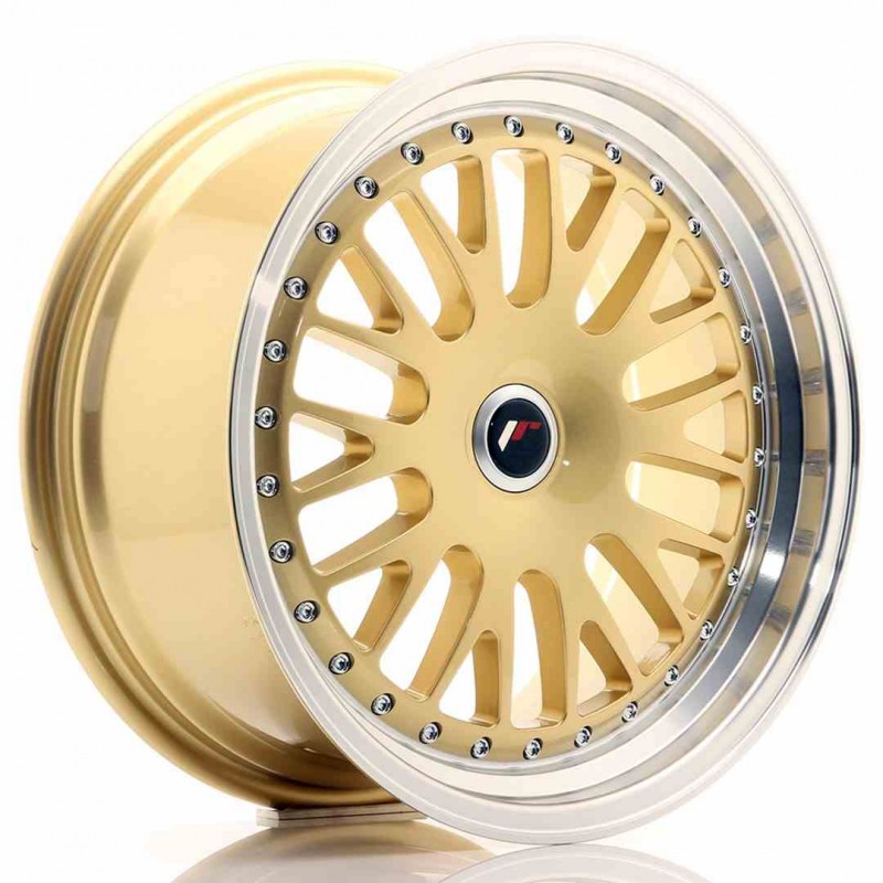 Llanta exclusiva Jr Wheels Jr10 17x8 Et35 Blank Gold W Machined Lip