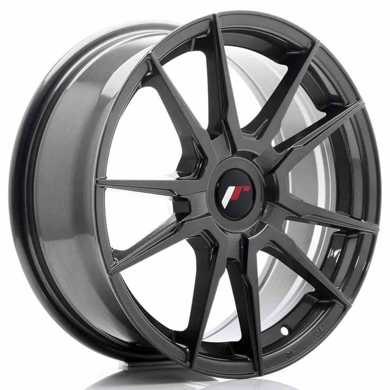 Llanta exclusiva Jr Wheels Jr21 17x7 Et25-40 Blank Hyper Gray