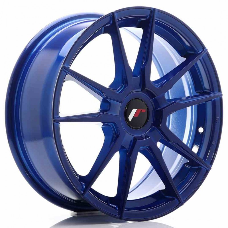 Llanta exclusiva Jr Wheels Jr21 17x7 Et25-40 Blank Platinium Blue