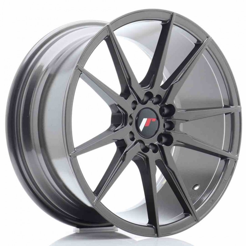 Llanta exclusiva Jr Wheels Jr21 18x8.5 Et35 5x100 120 Hyper Gray