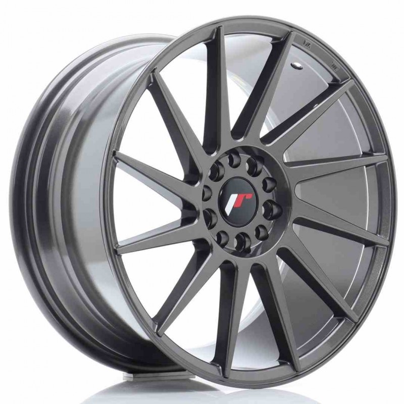 Llanta exclusiva Jr Wheels Jr22 18x8.5 Et35 5x100 120 Hyper Gray