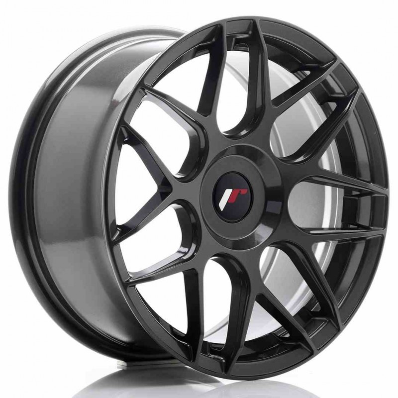 Llanta exclusiva Jr Wheels Jr18 17x8 Et35 Blank Hyper Gray