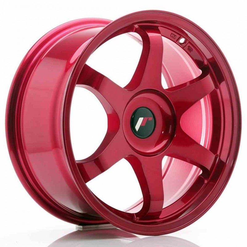 Llanta exclusiva Jr Wheels Jr3 17x8 Et35 Blank Platinum Red