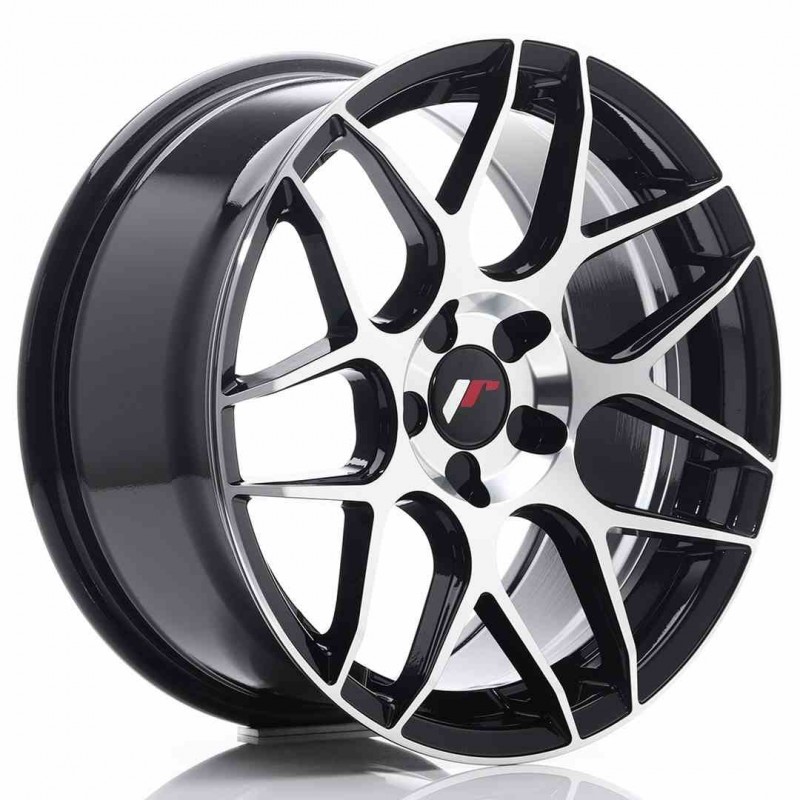Llanta exclusiva Jr Wheels Jr18 17x8 Et35 5h Blank Black Machined