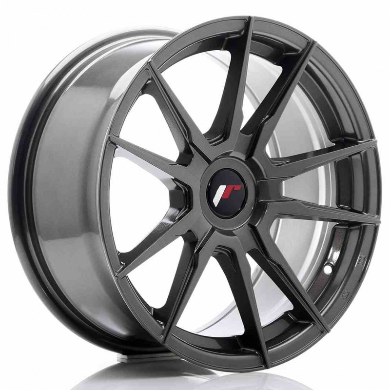 Llanta exclusiva Jr Wheels Jr21 17x8 Et35 Blank Hyper Gray