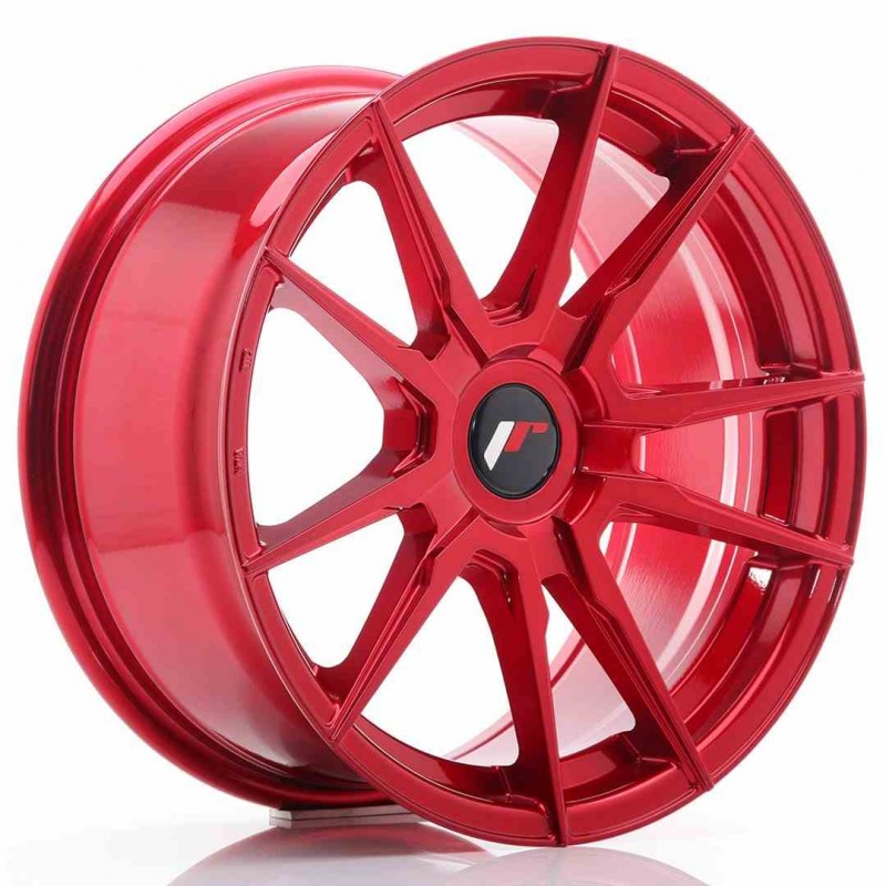 Llanta exclusiva Jr Wheels Jr21 17x8 Et35 Blank Platinium Red