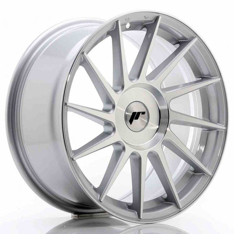 Llanta exclusiva Jr Wheels Jr22 17x8 Et25-35 Blank Silver Machined Fa Ce