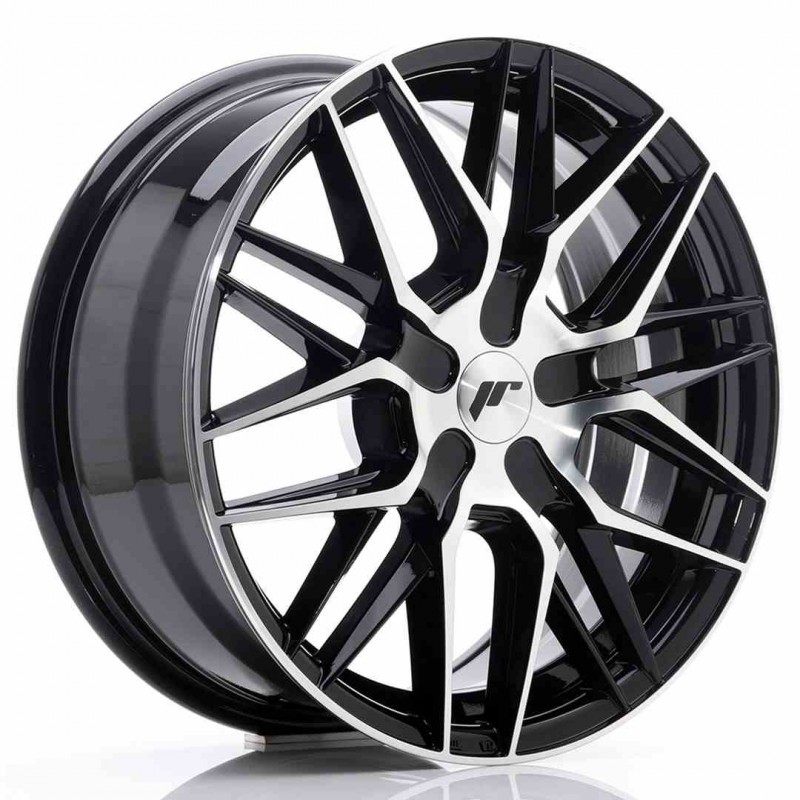 Llanta exclusiva Jr Wheels Jr28 17x8 Et25-40 Blank Gloss Black Machin Ed Face