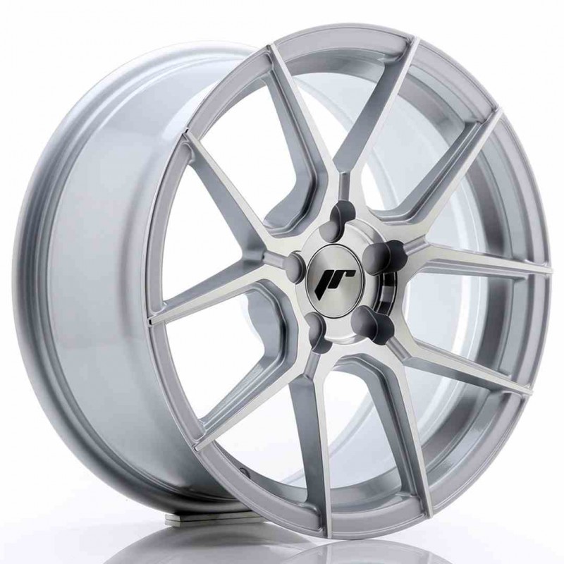 Llanta exclusiva Jr Wheels Jr30 17x8 Et20-40 5h Blank Silver Machined  Face
