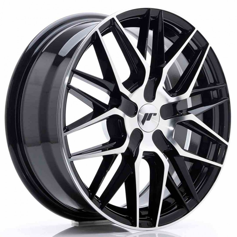 Llanta exclusiva Jr Wheels Jr28 17x7 Et20-45 Blank Gloss Black Machin Ed Face