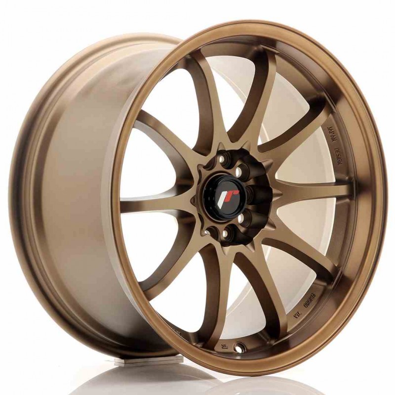 Llanta exclusiva Jr Wheels Jr5 18x9.5 Et22 5x100 114.3 Dark Anodized  Bronze