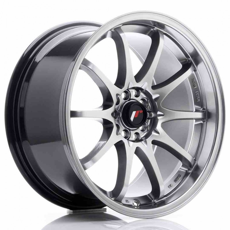 Llanta exclusiva Jr Wheels Jr5 18x9.5 Et22 5x100 114.3 Hyper Black