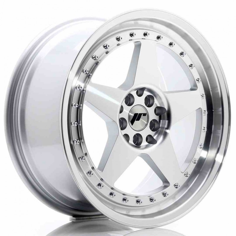 Llanta exclusiva Jr Wheels Jr6 18x8.5 Et35 5x100 120 Silver Machined  Face