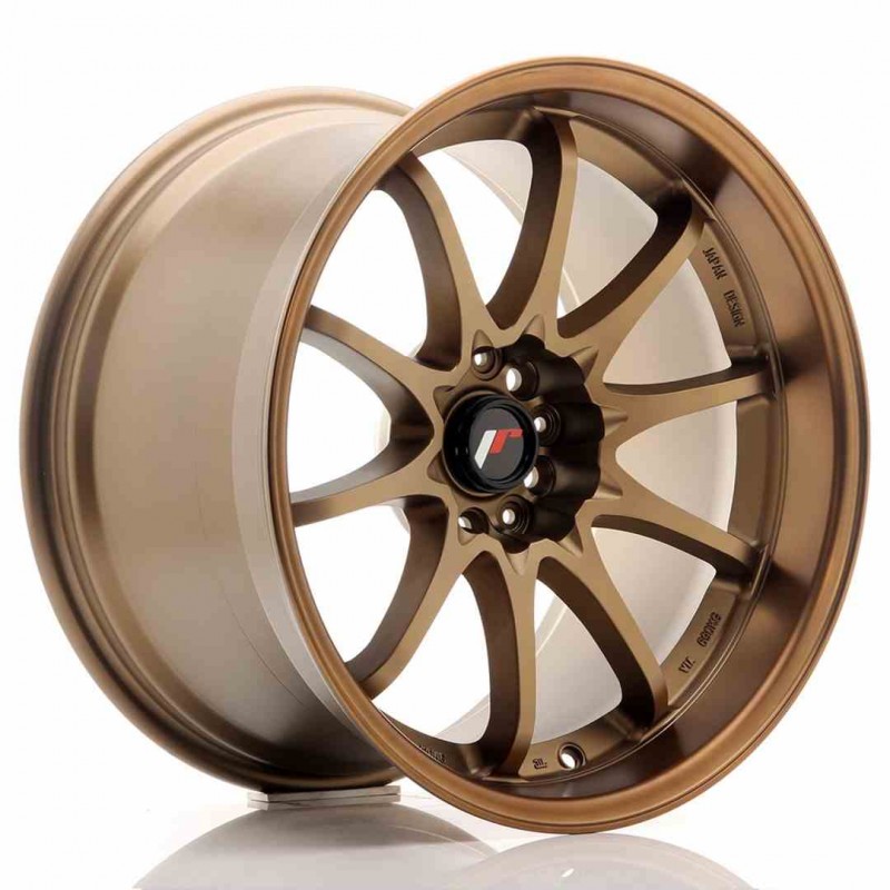 Llanta exclusiva Jr Wheels Jr5 18x10.5 Et12 5x114.3 Dark Anodized Bro Nze